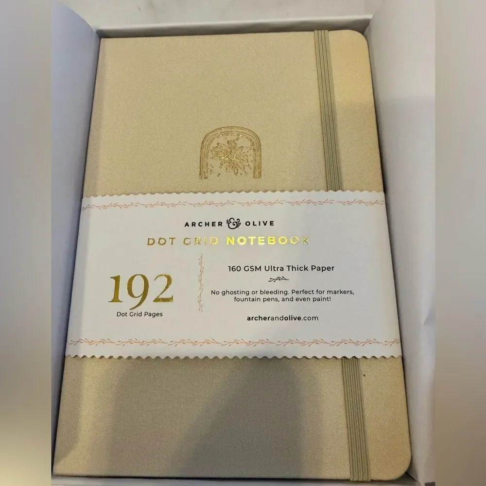 Archer and olive  Cream Dot Grid Notebook#21